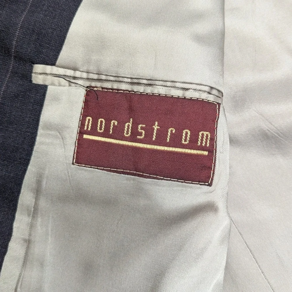 Nordstrom Men's 44R Pinstripe Wool Blazer Suit Jacket Sport Coat Tailored USA